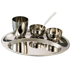 ชุดรับประทานอาหารค่ำธาลีชุดรับประทานอาหารค่ำทำจากทองแดงรูปทรงกลมจากผู้ผลิตในอินเดีย - Product Image 6