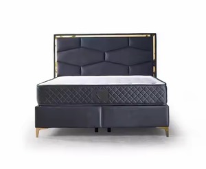 เตียงไม้โอ๊คเนื้อแข็งขนาดคิงไซส์หรูหราทันสมัยเฟอร์นิเจอร์ห้องนอนคุณภาพสูงสไตล์โบราณรวมการจัดเก็บสำหรับบ้านโรงแรมคลังสินค้า - Product Image 2