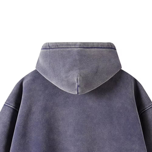 เสื้อฮู้ดซิปผู้ชายคุณภาพสูงแบบเรียบง่าย ขายส่ง สไตล์ใหม่ น้ำหนักเบา แห้งเร็ว ล้างสีแบบแอซิดวอช รับผลิตตามแบบ - Product Image 6