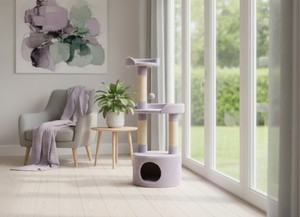 Rascador Amistar de alta calidad, modelo "Lilac Dreams", para gatos y gatitos de todas las razas y tamaños. - Product Image 2