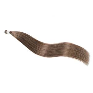 ผมแท้ 100% เรมี่  ต่อผมแบบแฮนด์ไทด์  ตรงธรรมชาติ 8A สีน้ำตาลประกายเทา - Product Image 4