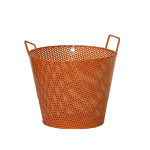 Haute demande corps complet forme ronde gril Net planteur avec poignée couleur blanche vente chaude nouvelle conception métal jardin planteur - Product Image 4