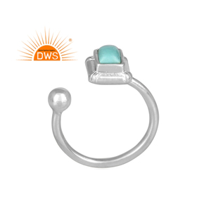 Handmade Design Fine Sterling Silver Natural Arizona Turquoise Gemstone <b>Adjustable</b> <b>Ring</b> Jewelry Manufacturer - Product Image 1
