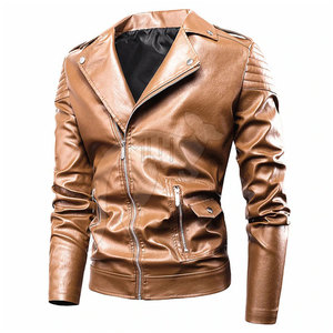 Chaqueta de cuero transpirable de buena calidad 2025 para hombre, chaqueta de cuero de Color personalizado 100% para hombre a la venta - Product Image 1