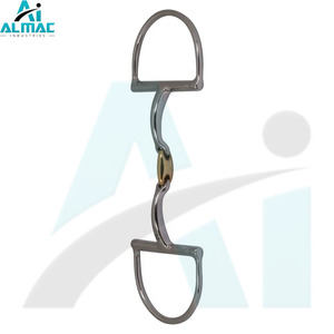 ALMAC Mèche en acier inoxydable en forme de D Double joint construit une communication fluide entre le cavalier et le cheval dans diverses disciplines - Product Image 2