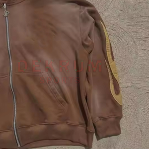 Nouvel Arrivage Survêtements Homme Hiver Grande Taille en Coton Éponge Couleur Unie Vente en Gros Faible MOQ Couleur Personnalisable - Product Image 5