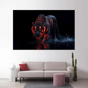 Toile imprimée : Décoration animale moderne avec effet verre surréaliste, toile enveloppée 1P - Product Image 1