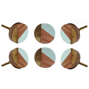 Agate Aqua Elegant Bouton de porte en bois de résine pour poignée d'armoire Bouton de marque de qualité Personnaliser la forme à vendre Design fantaisie - Product Image 3