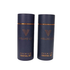 Emballage de tube en papier pour bouteille de vin en carton rond personnalisé avec estampage à chaud, emballage biodégradable - Product Image 6
