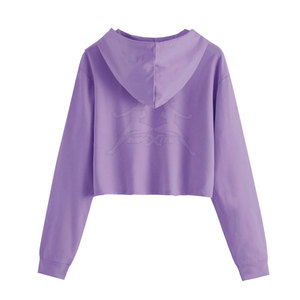 Sudadera CON CAPUCHA DE Top corto de pulóver de moda con tela suave y diseño elegante para ropa de calle informal Sudadera CON CAPUCHA DE Top corto de pulóver acogedor - Product Image 2