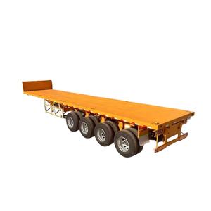 Semirremolque de Plataforma Plana de Acero Usado de 4 Ejes, 20 Pies/40 Pies, Capacidad de 80 Toneladas para Transporte de Contenedores - Product Image 1