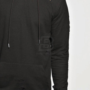 <b>Top</b> Selling Plus Size Custom Made Winter Solid <b>Distressed</b> Hoodies with Hooded Collar Design Your Own Logo - Product Image 6