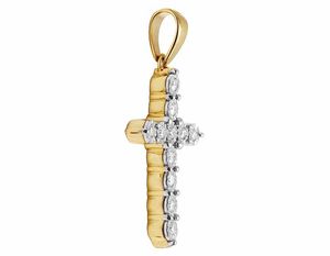 Colgante de Cruz de diamante Moissanite para hombres y mujeres con joyería de lujo de diamante helado personalizado de plata de ley S925 - Product Image 4