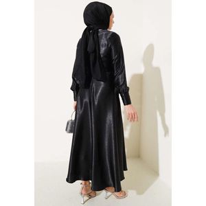 Side Tie Jacquard Vestido Negro - Product Image 1