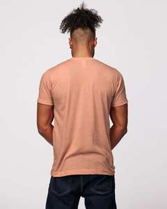 Tultex 241 Venta al por mayor Ecológico Secado rápido 200g Tela Ultra Poly Blend Plain Heather Orange Camiseta de cuello redondo para hombre 65% - Product Image 6