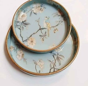 Latest Design Modern Enamel Printed Multi-Functional Decorative Wooden <b>Tray</b> for Home & Kitchen Use Weddings & Serving - Product Image 4