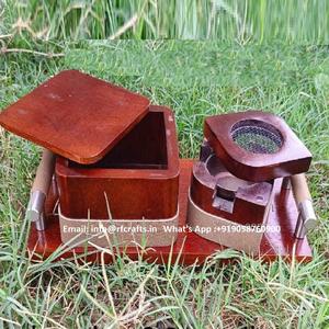 Luxury Wooden Serving Tray Bakhoo Rand <b>Incense</b> / Burner/ Mubkhar / Bakhoor Sets Arabic Bakhoor Set for Home Eid Ramadan Gifts - Product Image 5