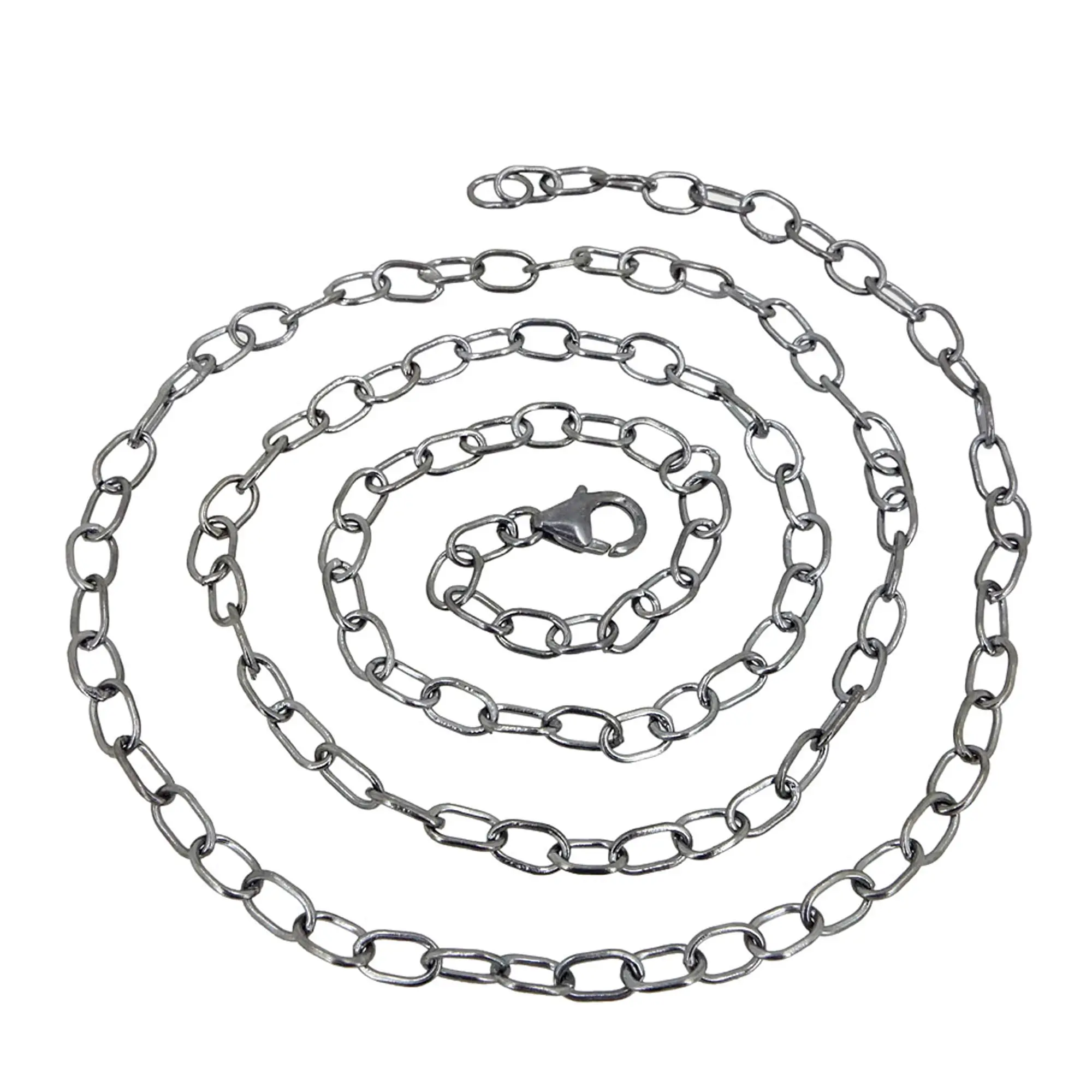Collar de cadena y eslabones de Plata de Ley 925 para hombre, mujer, hermana y mujer, hecho a mano