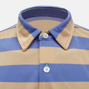 การออกแบบลายแฟชั่นสไตล์ใหม่ผ้าฝ้ายวัสดุHigh Streetเสื้อผ้าผู้ชายที่กําหนดเองเสื้อโปโลฤดูร้อนสวมใส่สบายๆว่างเปล่า - Product Image 3