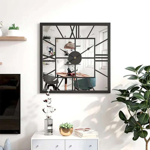Private Branding New Arrival Analog Metal and Wooden Wall <b>Clock</b> For <b>Living</b> <b>Room</b> And Home Decor With Customized Color And Size - Product Image 2