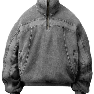 Sudadera con capucha lavada con ácido de gran tamaño para hombre y mujer, sudadera Vintage de peso pesado Unisex, Sudadera con capucha Vintage para hombre y mujer - Product Image 5