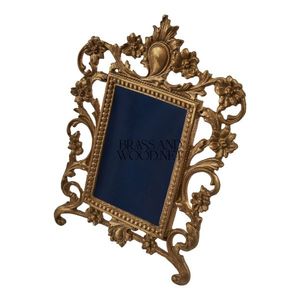 Cadre rectangulaire décoratif en cuivre antique, œuvre d'art en laiton fait à la main avec un design vintage orné, style classique élégant pour la maison - Product Image 2