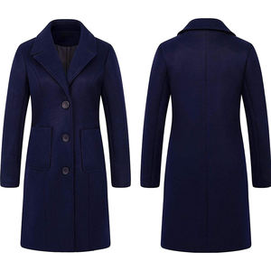 Premium femmes hiver à manches longues manteau décontracté matelassé vêtements d'extérieur bouton décoration chaud épais respirant vêtements de travail doublure en Polyester - Product Image 3