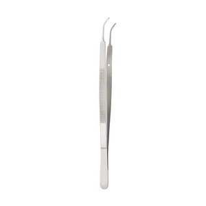 Gerald Micro Tissue Forceps 18cm Curved 1,5mm Tip con 1x2 Dientes Fórceps quirúrgicos juego dental instrumentos quirúrgicos - Product Image 6