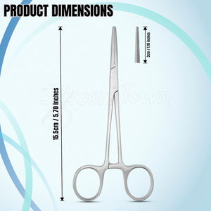 Fórceps de hemostato Crile, abrazadera de bloqueo quirúrgica de acero inoxidable, instrumento médico reutilizable para uso clínico - Product Image 4