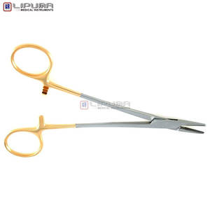 Portaagujas de madera Manual de 6 \ ", mandíbulas dentadas de carburo de tungsteno, agarre Superior, instrumentos quirúrgicos, venta al por mayor, estándar de seguridad MOL - Product Image 3