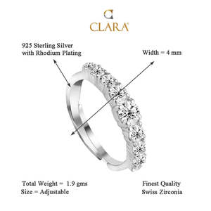 Anillos de Plata de Ley 925 de Primera Calidad para Mujer, Anillo de Hombre Chapado en Rodio con Diamante para Boda o Regalo - Product Image 5