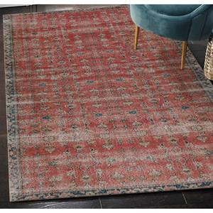 Alfombra Estampada de Diseño Vintage - Alfombra Turca de Lujo con Patrón Floral Rojo, Alfombra Suave con Pelo Largo - Product Image 5