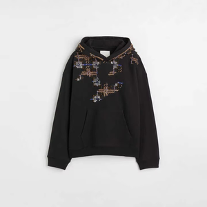 2025 français Terry étoile strass sweats à capuche nouveau sweat à capuche personnalisé hommes vêtements de rue/séchage rapide respirant sweat à capuche lourd - Product Image 1