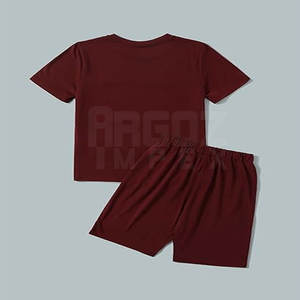 Conjunto de camiseta y pantalones cortos de verano de poliéster/algodón para hombre, transpirable, de secado rápido, de alta calidad, a la venta en línea - Product Image 3