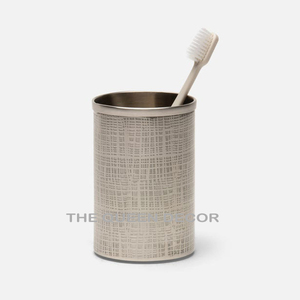 Aluminium Métal Forme Ronde Belle Texture Design Doré Fini Porte-brosse Salle de bain ou Ménage Élégant - Product Image 5