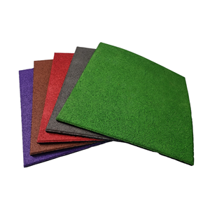 Venta directa de fábrica, baldosas de suelo de goma, alfombrilla de goma resistente a los rayos UV de alta durabilidad para Fitness al aire libre, parque infantil - Product Image 1