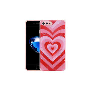 Coque de protection en silicone brillante à motif cœur pour iPhone 7 Plus avec protection de l'appareil photo - Product Image 1
