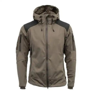 Veste Softshell d'hiver pour hommes personnalisée doublure polaire nouvelle tenue de travail d'hiver longueur normale fermeture à glissière polyester coton matériel - Product Image 6