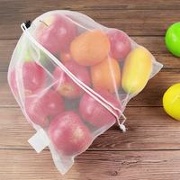 Sac en filet en polyester écologique avec taille personnalisable, portable et recyclable, fabriqué au Vietnam pour les cosmétiques et les jouets