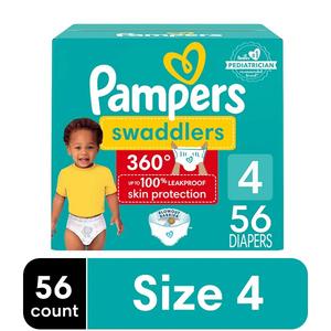 Pañales suaves y transpirables Pampers Swaddlers 360 con cintura elástica, talla 6, 44 unidades disponibles a precio de descuento. - Product Image 4