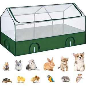 Enclos pour petits animaux, cage pour cobayes, enclos pour lapins, enclos pour chiots, enclos pour hamsters, hérissons, lapins, chatons, clôture intérieure et extérieure - Product Image 2