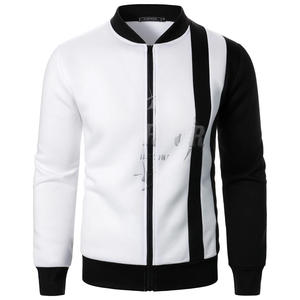 Vestes pour hommes Veste de survêtement à blocs de couleurs pour hommes Bomber moderne et décontracté avec fermeture éclair Vestes de sport légères - Product Image 4