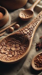 Décoration de bonne qualité, bon choix, fabricant vietnamien, ensemble de cuillères en bois pour la cuisine, ensemble de vaisselle en bois, ustensiles variés - Product Image 2