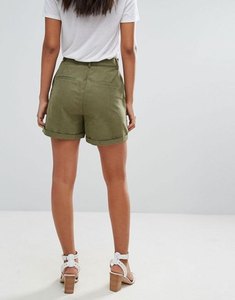 KATBROS INDUSTRY Breathable Cotton Cargo Shorts for Women Comfortable Multi Pockets Elastic Waist 220g High Quality - Product Image 3