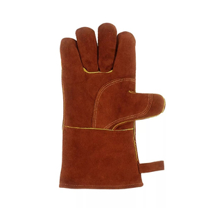 Cómodos guantes de soldadura de cuero de seguridad, guantes de soldadura de tendencia de protección de manos anticorte de alta exigencia - Product Image 4