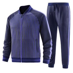 Chándal de Entrenamiento para Hombre, Otoño/Invierno, Color Sólido, 100% Algodón, Ligero, Diseño 2 en 1, Cierre Completo - Product Image 1
