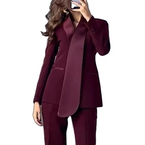 Conjuntos de pantalones de oficina sueltos de moda para mujer, chaqueta de manga larga transpirable elegante de 2 piezas con conjunto de Pantalones anchos de cintura alta 2026 - Product Image 4