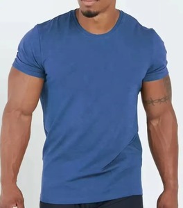 Camiseta de punto de algodón 100% de talla grande para hombre de alta calidad personalizada camiseta en blanco de peso pesado para hombre - Product Image 6