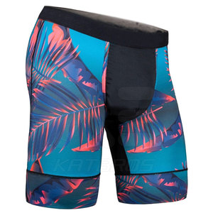 Pantalones Cortos de Ciclismo Ajustados para Hombre con Estampado Tropical, Secado Rápido, Spandex, Poliéster, Estilo Deportivo - Product Image 3