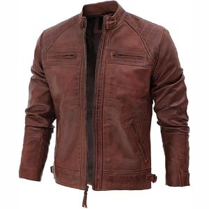 Hombres de alta calidad transpirable 100% chaqueta de cuero puro designable chaquetas de cuero - Product Image 4